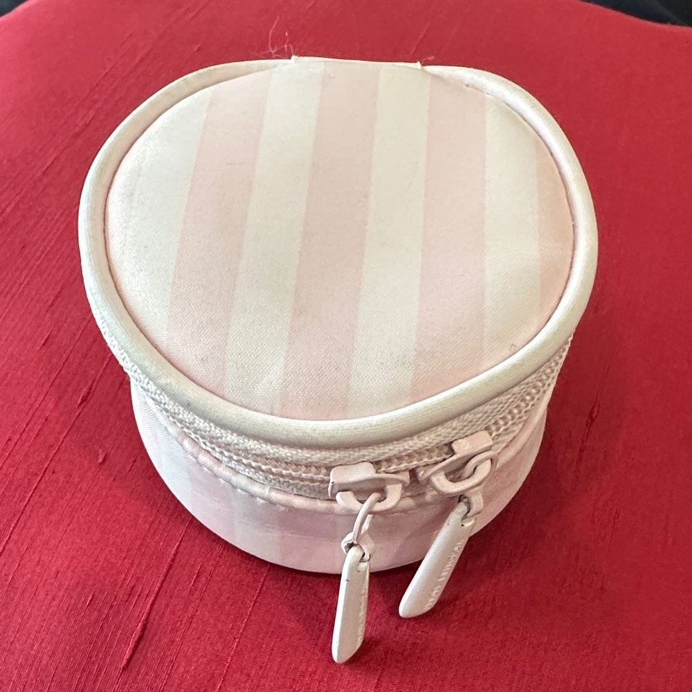 Victoria's Secret Pink Striped Cosmetic Case